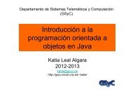ProgramaciÃ³n orientada a objetos en Java - docencia de la ETSIT ...