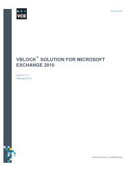 Vblock Solution for Microsoft Exchange 2010 - VCE