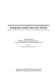 Komputasi untuk Sains dan Teknik - Universitas Indonesia