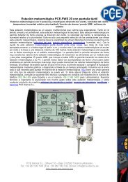 Hoja de datos de la estacion meteorologica - PCE Ibérica