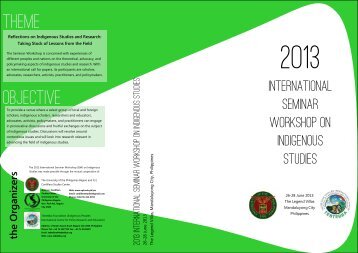 See Brochure - Cordillera Studies Center