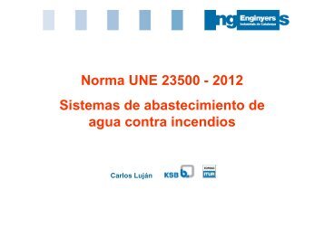 Norma UNE 23500 - 2012 Sistemas de abastecimiento de agua ...