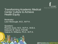 Transforming Academic Medical Center Culture to Achieve Health ...