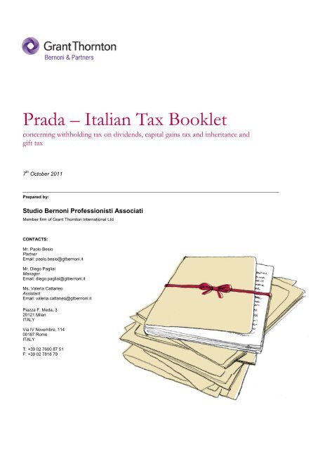 Prada – Italian Tax Booklet - Prada Group