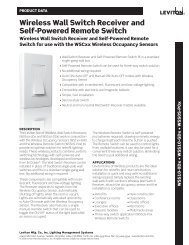 Wireless Wall Switch receiver and Self-powered ... - EnOcean Alliance