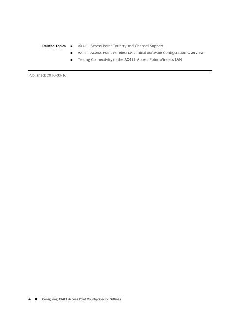 Configuring AX411 Access Point Country-Specific Settings