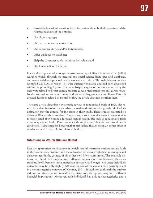 Shared Decision-Making in Mental Health Care - SAMHSA Store ...