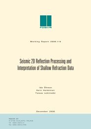 Seismic 2D Reflection Processing and Interpretation of ... - Posiva