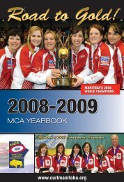 MCA YEARBOOK - Manitoba Curling Association