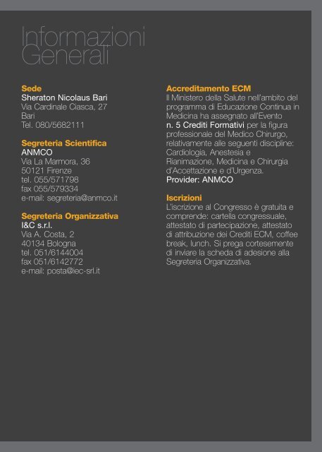 Rete interospedaliera e linee guida per le sindromi ... - Anmco