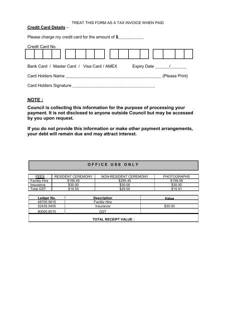 williamstown botanic gardens wedding application - Hobsons Bay