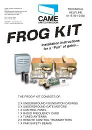 Frog-P Kit - Came UK