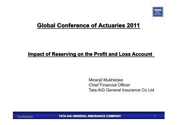 Miranjit Mukherjee - Actuarial Society of India