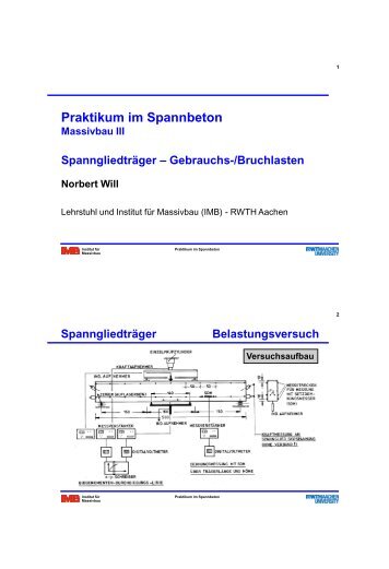 Praktikum im Spannbeton