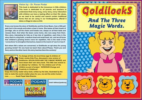 goldilocks and the three magic words - Podar Jumbo Kids Plus