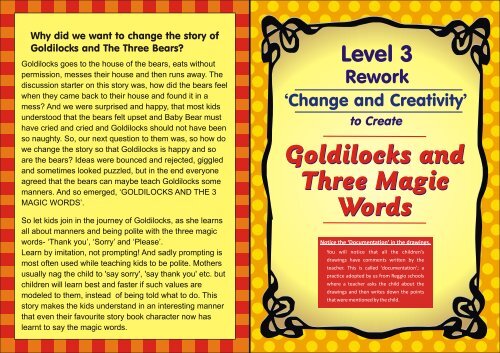 goldilocks and the three magic words - Podar Jumbo Kids Plus