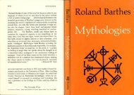 Roland Barthes â Mythologies - soundenvironments