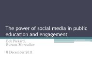 The power of social media in public education and engagement