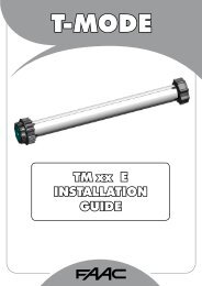 TM xx E INSTALLATION GUIDE - Faac