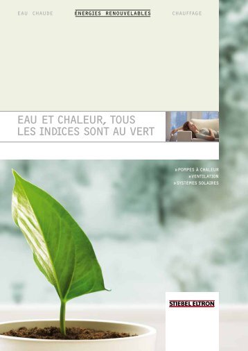 eau et chaleur, tous les indices sont au vert - STIEBEL ELTRON Belgie