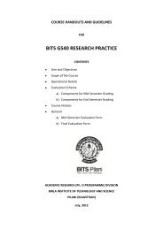 BITS G540 RESEARCH PRACTICE - Student Welfare Division