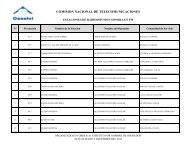 COMISION NACIONAL DE TELECOMUNICACIONES - Comisión ...