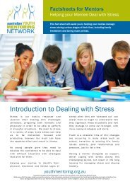 Factsheets for Mentors - Australian Youth Mentoring Network