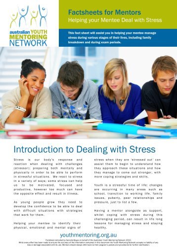 Factsheets for Mentors - Australian Youth Mentoring Network