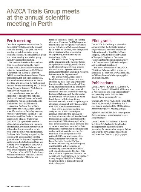 ANZCA Bulletin June 2012 - final.pdf - Australian and New Zealand ...