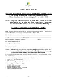 Contrat impression delle infos lot 2 - Mairie de Delle