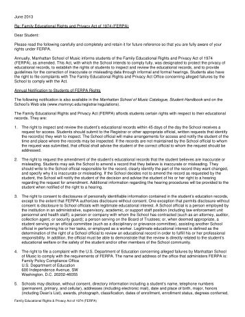 ferpa form ramapo college
FERPA Letter - Manhattan School of Music ferpa form ramapo college
FERPA Letter - Manhattan School of Music