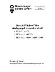 Busch-WÃ¤chter 180 sÃ¼vispaigaldatavad andurid - Elektroskandia