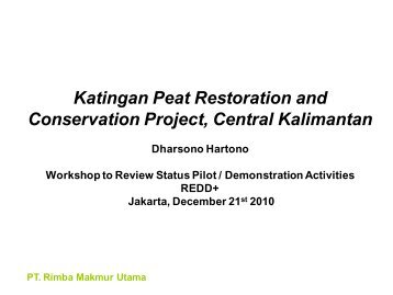 Katingan Peat Restoration and Conservation Project, Central ...