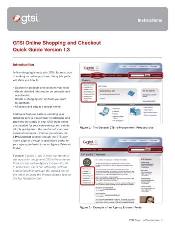GTSI Online Shopping and Checkout Quick Guide ... - GTSI Corp