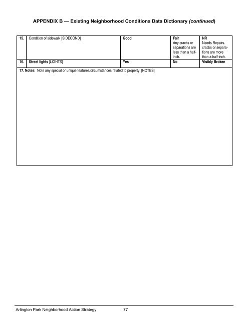 Arlington Park Neighborhood Action Strategy - City of Sarasota