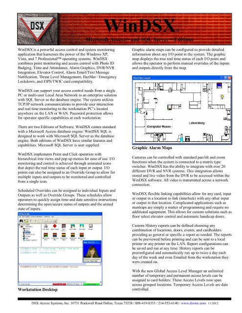 WinDSXÂ® - DSX Access Systems, Inc.