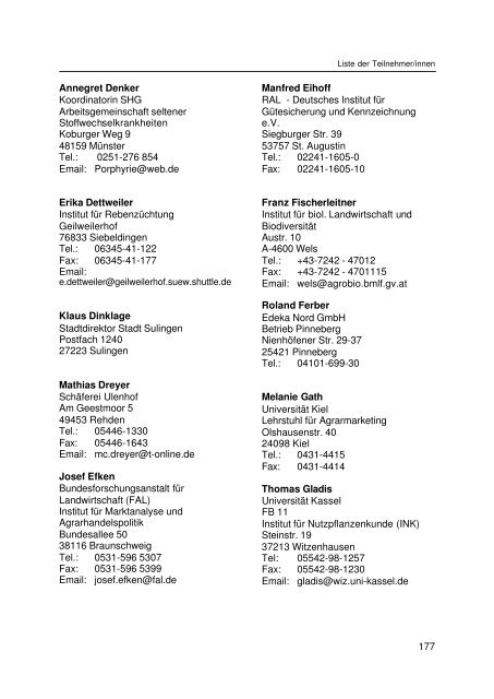 Schriften zu Genetischen Ressourcen - Genres