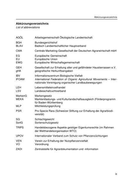 Schriften zu Genetischen Ressourcen - Genres