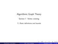 Algorithmic Graph Theory: Vertex Coloring - HU Berlin