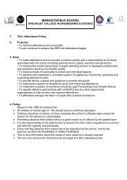 Attendance Policy (pdf) - Mangotsfield School