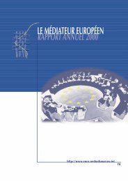 Rapport Annuel 2000 du MÃ©diateur europÃ©en