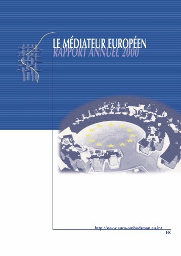 Rapport Annuel 2000 du MÃ©diateur europÃ©en