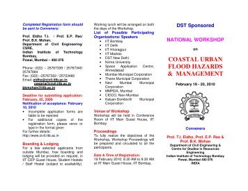 About workshop - Department of Civil Engineering - Indian Institute ...