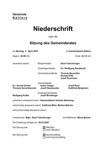 Protokoll vom 2.4.2007 (89 KB) - .PDF - Natters