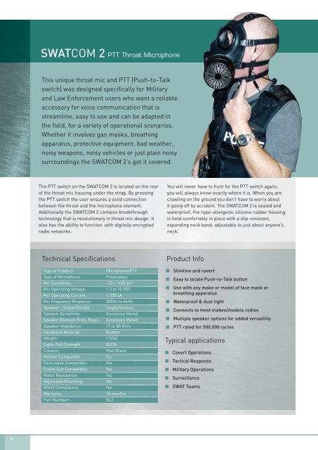 SWATCOM Brochure - Talking Headsets