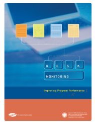 Desk Monitoring Guide - National Reporting System