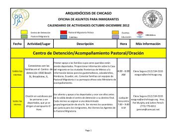 Calendario de Actividades