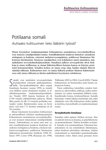 Potilaana somali - Terveyskirjasto