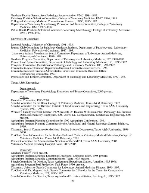 curriculum vitae - School of Veterinary Medicine - Louisiana State ...