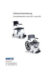 Bedienungsanleitung - DIETZ Reha-Produkte